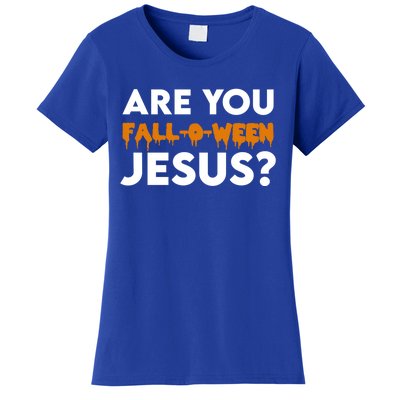 Are You Falloween Jesus Cute Christian Halloween Meaningful Gift Women's T-Shirt