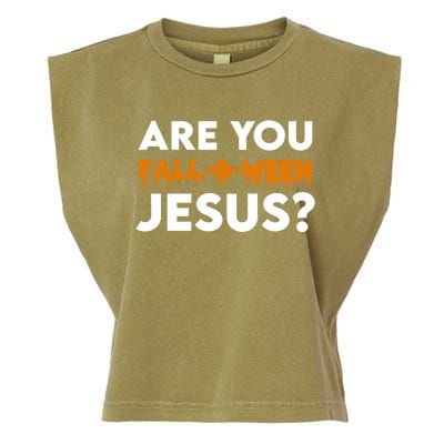 Are You Falloween Jesus Cute Christian Halloween Meaningful Gift Garment-Dyed Women's Muscle Tee