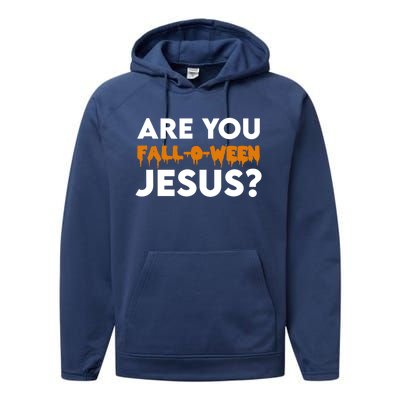 Are You Falloween Jesus Cute Christian Halloween Meaningful Gift Performance Fleece Hoodie