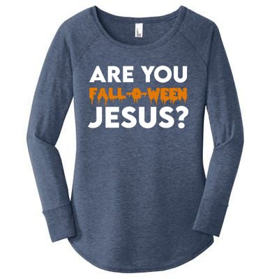 Are You Falloween Jesus Cute Christian Halloween Meaningful Gift Women's Perfect Tri Tunic Long Sleeve Shirt