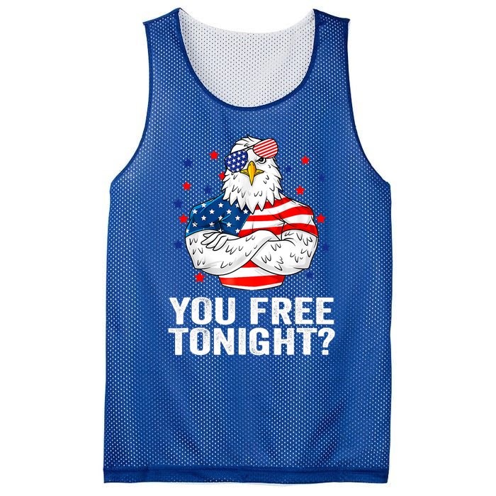 Are You Free Tonight 4th Of July Independence Day Bald Eagle Gift Mesh Reversible Basketball Jersey Tank