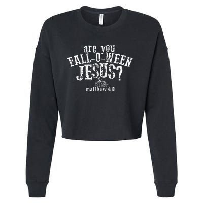 Are You Falloween Jesus Cropped Pullover Crew