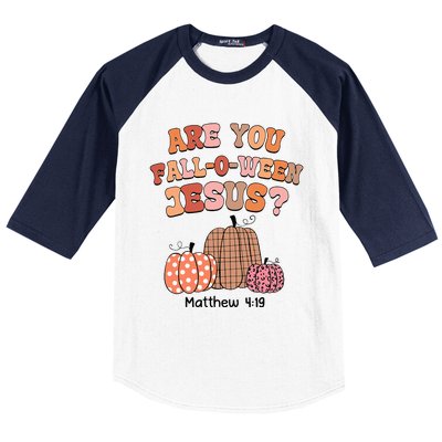 Are You Fall O Ween Jesus Christian Halloween Pumpkin Baseball Sleeve Shirt