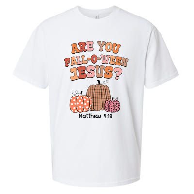 Are You Fall O Ween Jesus Christian Halloween Pumpkin Sueded Cloud Jersey T-Shirt