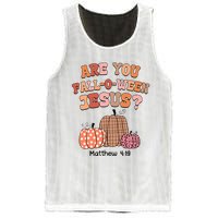 Are You Fall O Ween Jesus Christian Halloween Pumpkin Mesh Reversible Basketball Jersey Tank