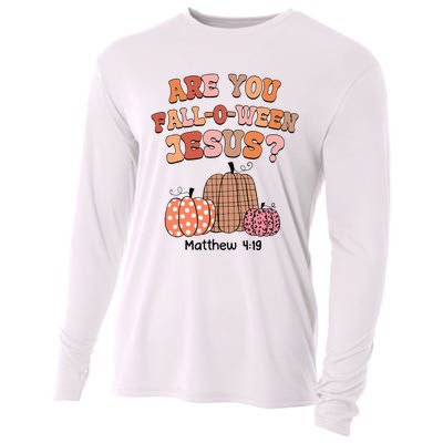 Are You Fall O Ween Jesus Christian Halloween Pumpkin Cooling Performance Long Sleeve Crew