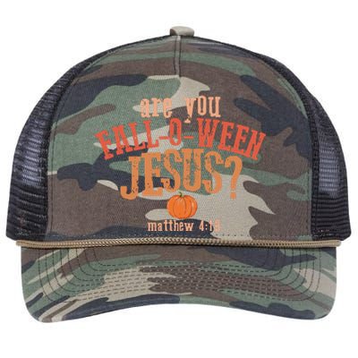 Are You FallOWeen Jesus Christian Halloween Retro Rope Trucker Hat Cap