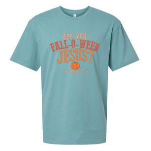 Are You FallOWeen Jesus Christian Halloween Sueded Cloud Jersey T-Shirt