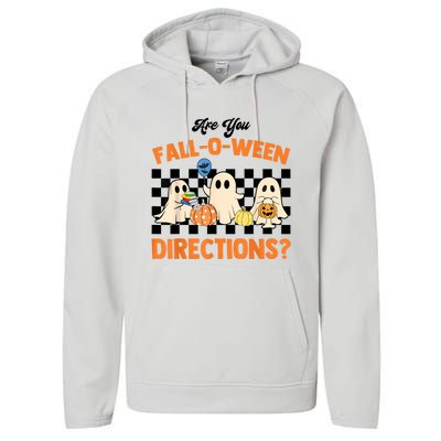 Are You Falloween Directions Ghost Christian Halloween Performance Fleece Hoodie