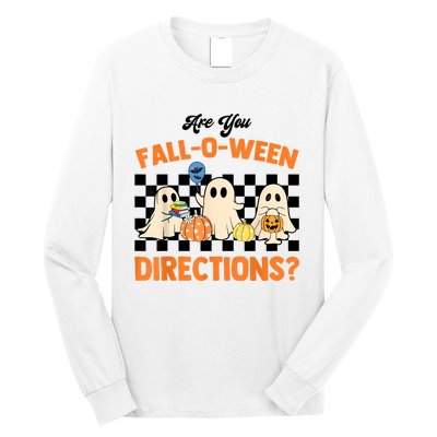 Are You Falloween Directions Ghost Christian Halloween Long Sleeve Shirt