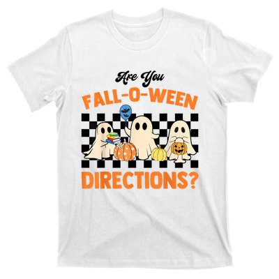 Are You Falloween Directions Ghost Christian Halloween T-Shirt