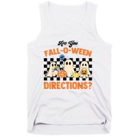 Are You Falloween Directions Ghost Christian Halloween Tank Top