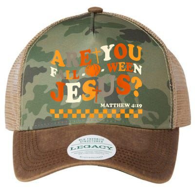 Are You Falloween Jesus Christian Halloween Pumpkin Legacy Tie Dye Trucker Hat