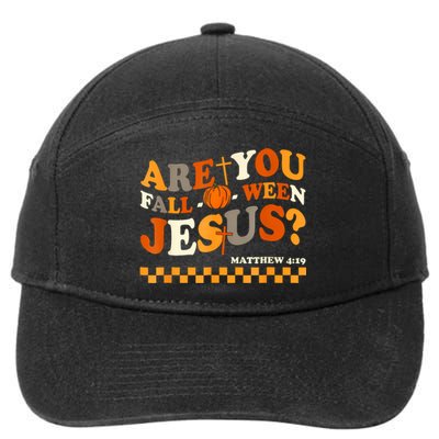 Are You Falloween Jesus Christian Halloween Pumpkin 7-Panel Snapback Hat