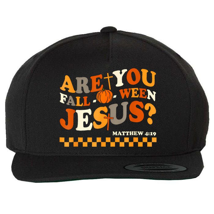 Are You Falloween Jesus Christian Halloween Pumpkin Wool Snapback Cap