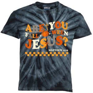 Are You Falloween Jesus Christian Halloween Pumpkin Kids Tie-Dye T-Shirt