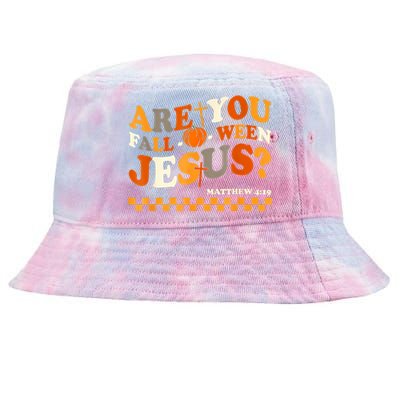 Are You Falloween Jesus Christian Halloween Pumpkin Tie-Dyed Bucket Hat