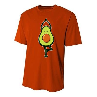 Avocado Yoga Fruit Tree Fitness Stressgiftrelief Exercise Gift Performance Sprint T-Shirt