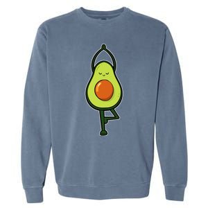 Avocado Yoga Fruit Tree Fitness Stressgiftrelief Exercise Gift Garment-Dyed Sweatshirt