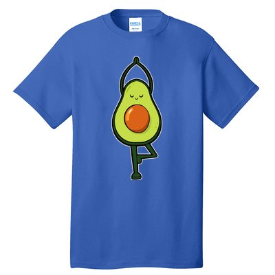 Avocado Yoga Fruit Tree Fitness Stressgiftrelief Exercise Gift Tall T-Shirt