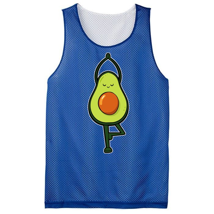 Avocado Yoga Fruit Tree Fitness Stressgiftrelief Exercise Gift Mesh Reversible Basketball Jersey Tank