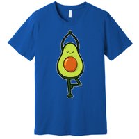 Avocado Yoga Fruit Tree Fitness Stressgiftrelief Exercise Gift Premium T-Shirt