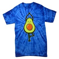 Avocado Yoga Fruit Tree Fitness Stressgiftrelief Exercise Gift Tie-Dye T-Shirt