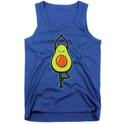 Avocado Yoga Fruit Tree Fitness Stressgiftrelief Exercise Gift Tank Top