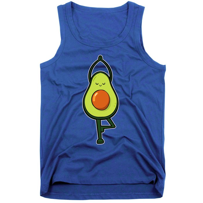 Avocado Yoga Fruit Tree Fitness Stressgiftrelief Exercise Gift Tank Top