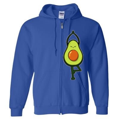 Avocado Yoga Fruit Tree Fitness Stressgiftrelief Exercise Gift Full Zip Hoodie