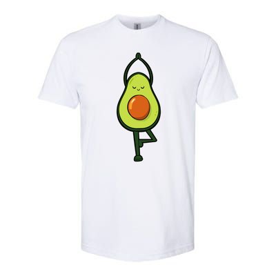 Avocado Yoga Fruit Tree Fitness Stressgiftrelief Exercise Gift Softstyle CVC T-Shirt