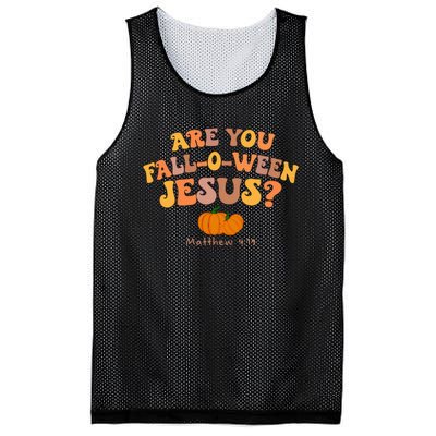 Are You Falloween Jesus Matthew Christian Faith Halloween Mesh Reversible Basketball Jersey Tank