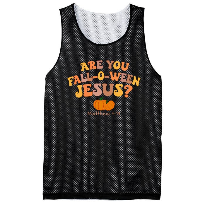 Are You Falloween Jesus Matthew Christian Faith Halloween Mesh Reversible Basketball Jersey Tank