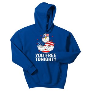 Are You Free Tonight 4th Of July Independence Day Bald Eagle Funny Gift Kids Hoodie