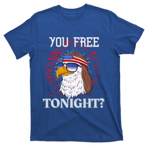 Are You Free Tonight 4th Of July Retro American Bald Eagle Gift T-Shirt