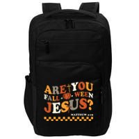 Are You Falloween Jesus Christian Halloween Pumpkin Impact Tech Backpack