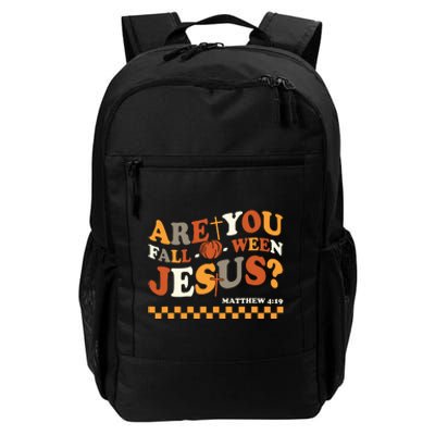 Are You Falloween Jesus Christian Halloween Pumpkin Daily Commute Backpack