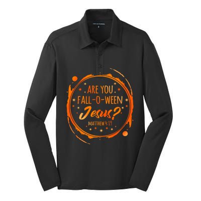 Are You Falloween Jesus Christian Halloween Party Costume Gift Silk Touch Performance Long Sleeve Polo