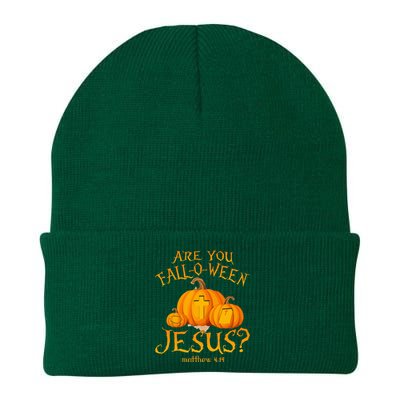 Are You FallOWeen Jesus Christian Halloween Pumpkin Knit Cap Winter Beanie