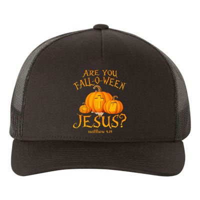 Are You FallOWeen Jesus Christian Halloween Pumpkin Yupoong Adult 5-Panel Trucker Hat