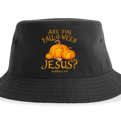 Are You FallOWeen Jesus Christian Halloween Pumpkin Sustainable Bucket Hat