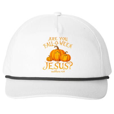 Are You FallOWeen Jesus Christian Halloween Pumpkin Snapback Five-Panel Rope Hat