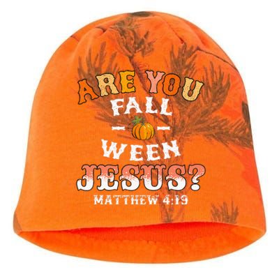 Are You Falloween Jesus Matthew Christian Faith Halloween Kati - Camo Knit Beanie