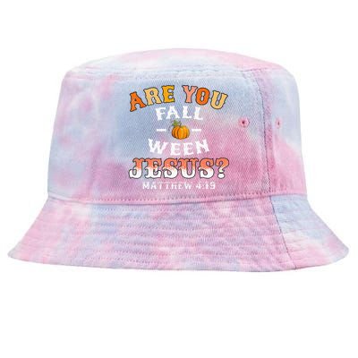 Are You Falloween Jesus Matthew Christian Faith Halloween Tie-Dyed Bucket Hat