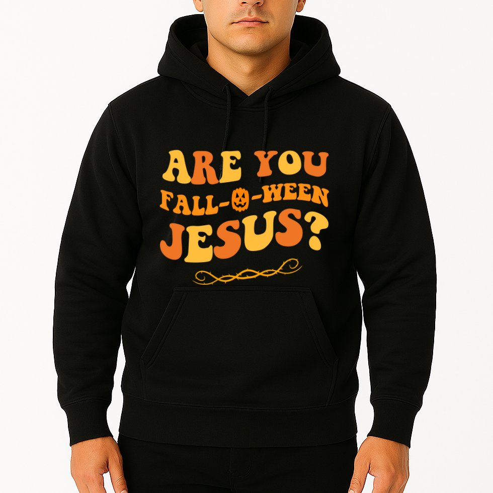 Are You Falloween Jesus? Cute Funny Halloween Fall Hoodie