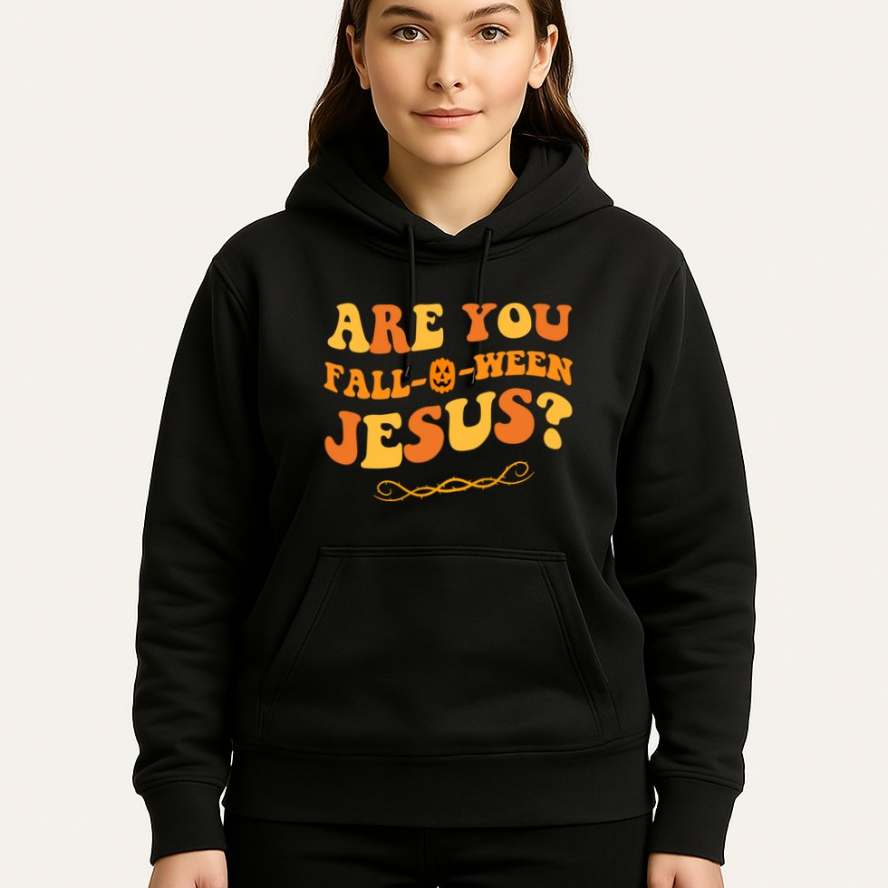 Are You Falloween Jesus? Cute Funny Halloween Fall Hoodie