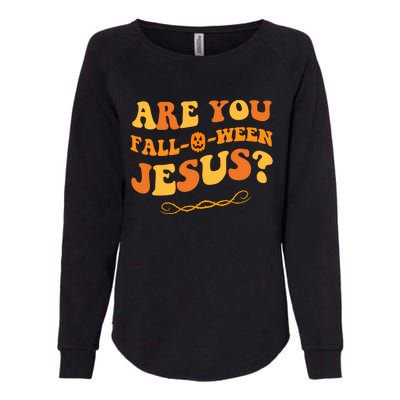 Are You Falloween Jesus? Cute Funny Halloween Fall Womens California Wash Sweatshirt