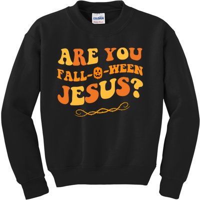 Are You Falloween Jesus? Cute Funny Halloween Fall Kids Sweatshirt