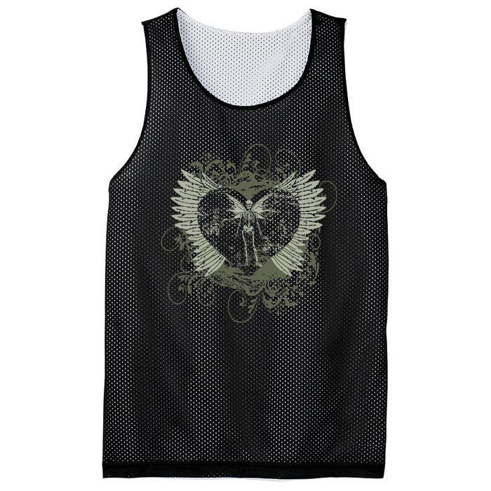 A.esthetic Y.2k f.airy w.ings skeleton alt g.runge Mesh Reversible Basketball Jersey Tank