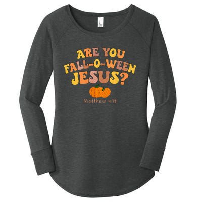 Are You Fall O Ween Jesus Matthew Christian Faith Halloween Women's Perfect Tri Tunic Long Sleeve Shirt